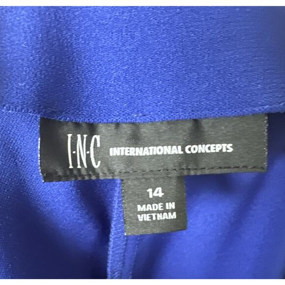 INC International Concepts Royal Blue Pull On Casual Dress Pants Bootcut Size 14 - Picture 4 of 5
